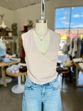 Cupro Halter Surplice Side Ruched Top