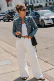 Mili Button Fitted Denim Jacket