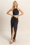Madison Halter Top And Skirt Set