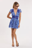 Blue Willow Leaves Dress
