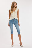 Cascading Ruffle Lace Top (Baby Yellow)