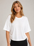 Hacci Side Tie Boxy Top (Ivory)