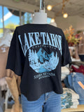 Lake Tahoe Long Crop Tee (black)
