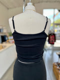 Spaghetti Strap Crop Top (Black)