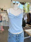 Cupro Cowl Front Cami (Lt.Blue)