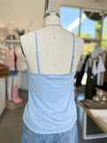 Cupro Cowl Front Cami (Lt.Blue)