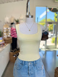 Dbl Layered Square Neck Tank (Yellow)