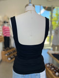 Dbl Layered Square Neck Tank (Black)