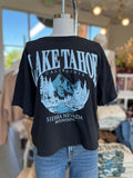Lake Tahoe Long Crop Tee (black)