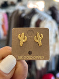 Cactus Earrings (Gold)