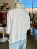 Hacci Side Tie Boxy Top (Ivory)