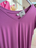 Angelia V-Neck Tee (Berry)