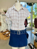 Soft Flex Denim Skort (Dark Denim)