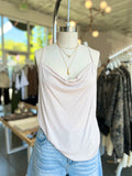 Cupro Cowl Front Cami (Beige)