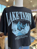 Lake Tahoe Long Crop Tee (black)