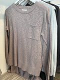 Slub Sweater With Chest Pockets (Greige)