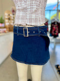 Soft Flex Denim Skort (Dark Denim)