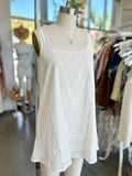 Lovely Babydoll Swing Mini Dress (White)
