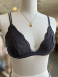 Fantasy Lace Triangle Bralette (Charcoal)
