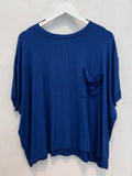 Taylor Oversized Ribbed Tee (Navy)