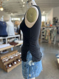 Jane Ruched Tank Top (Charcoal)