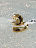 Gold Dipped Metallic Twist Wrap Ring (Gold)