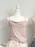 Cupro Cowl Front Cami (Beige)