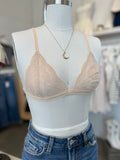 Fantasy Lace Triangle Bralette (Beige)