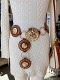 Sun Face Medallion Belt (Brown)