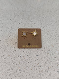 Gold Dipped Northstar Shell Stud Earrings