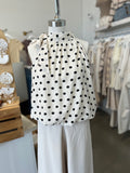 Polka Dot Sleeveless Top