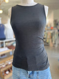 Jane Ruched Tank Top (Charcoal)
