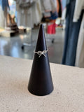 Knitted Bow Ring (Silver)