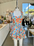 Nicki Ruffle Floral Belted Dress