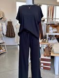 Lounge Club Tee & Pants Set (Black)