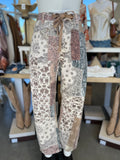 Paisley Print Slouchy Crop Barrel Pant