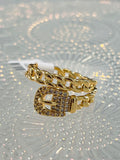 Pave Belt Buckle Chain Ring