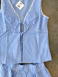 Checker Tie Top & Mini Short Set