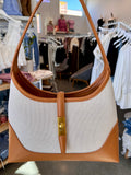 Curved Hobo Shoulder Bag (Camel)