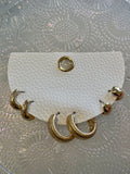 3 Pair Hoop Earrings Set