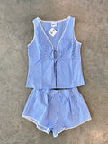 Checker Tie Top & Mini Short Set