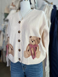 Teddy Dreams Button Down Sweater