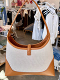 Curved Hobo Shoulder Bag (Camel)