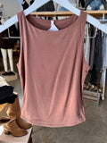 Double Lined Tank Top (Dark Brown)