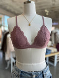 Fantasy Lace Triangle Bralette (Mauve)