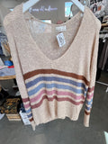 Rainbow Stripe Long Sleeves Knit Sweater