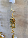 Golden Sun Face Star Earring