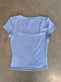 Classic Square Neck Tee (Denim Blue)