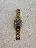 Oval Roman Numeral Metal Strap Watch