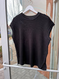 Maya Short Sleeve Sweater (Black)